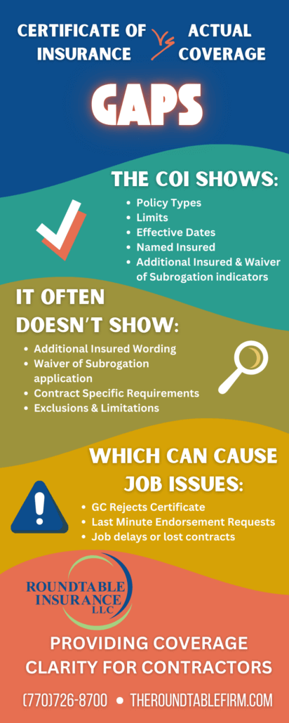 COI vs Actual Coverage Gaps